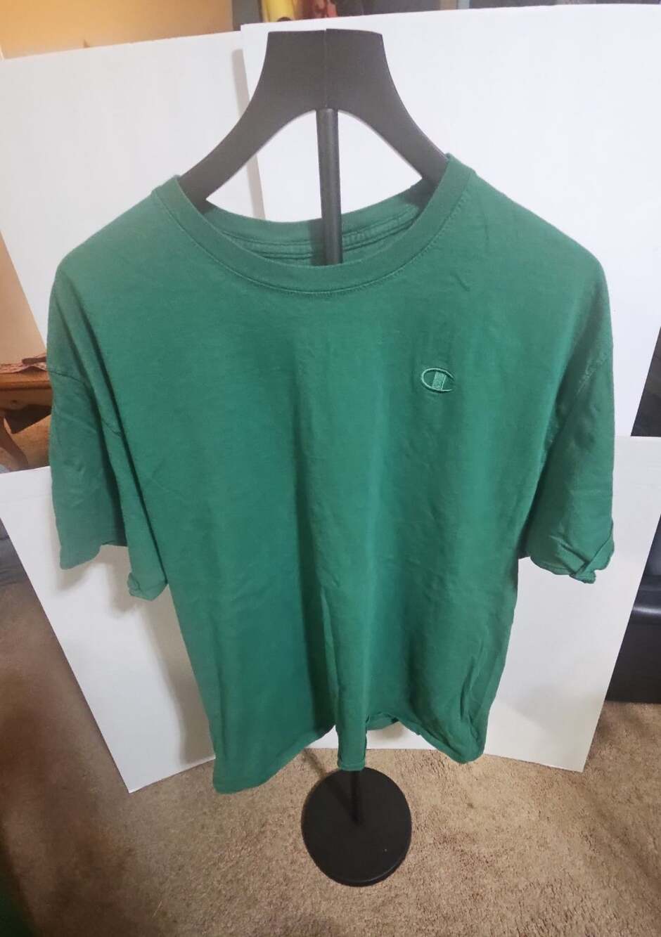 Champion T-Shirt Size XL Green Embroidered Logo